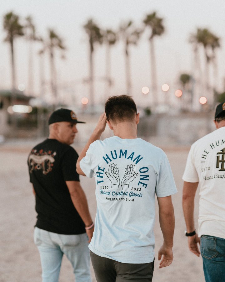 Hand Stamp Tee – Stonewash Denim