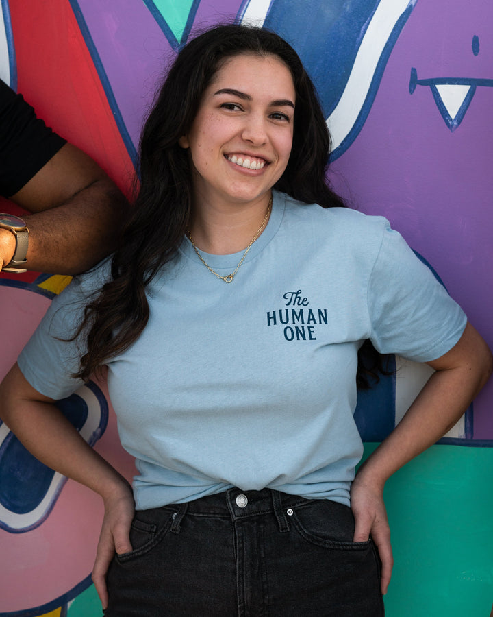 Hand Stamp Tee – Stonewash Denim