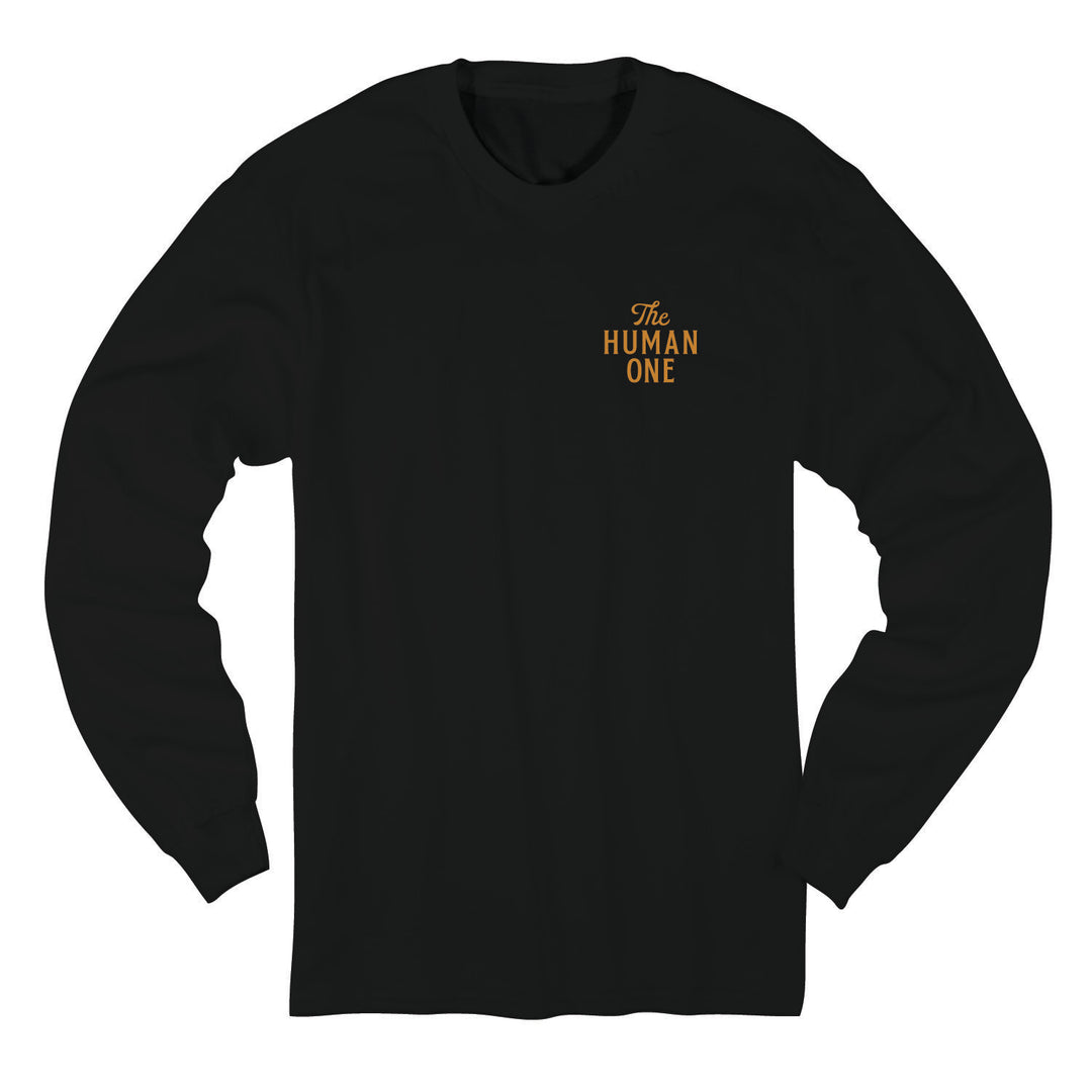 Hand Stamp Long Sleeve Tee – Black