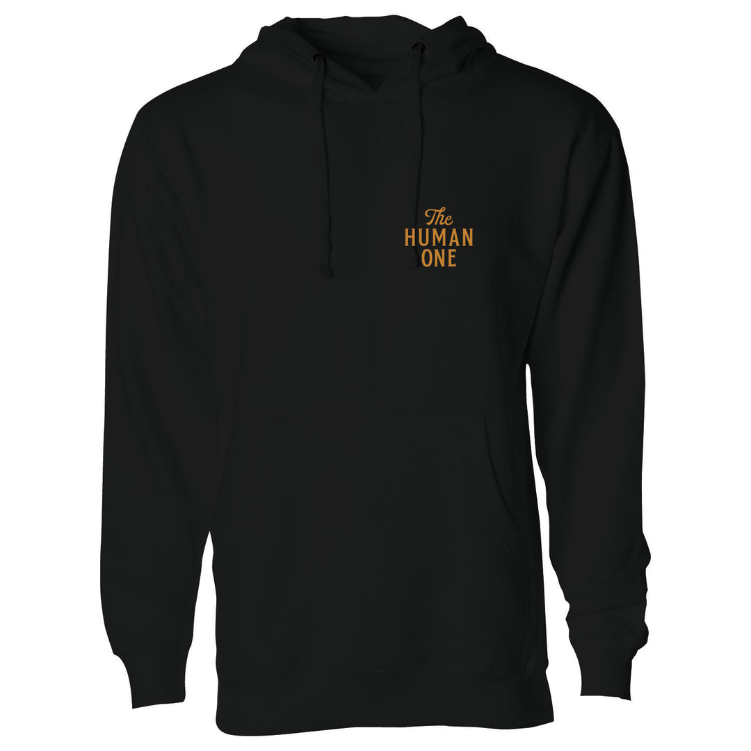 Hand Stamp Pullover Hoodie – Black